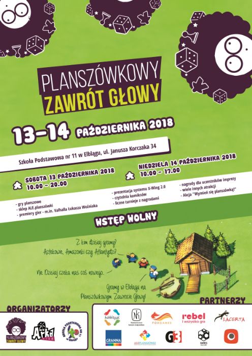 Festiwal gier – Planszówkowy Zawrót Głowy w SP11 w Elblągu