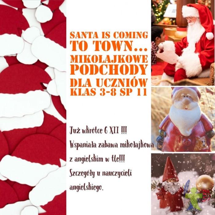 Mikołajkowe podchody- "Knowing your school with Santa Claus" w SP 11