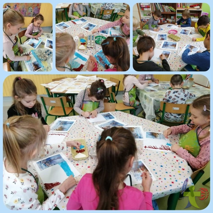 Klasa 1.a i zeróweczka: Zadanie nr 2: "Rzuć wyzwanie". Ogólnopolski Projekt Edukacyjny "Zabawa sztuką".🌨❄🎨