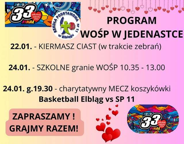 Program WOŚP w Jedenastce