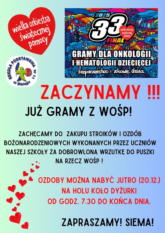 Plakat Już gramy z WOŚP