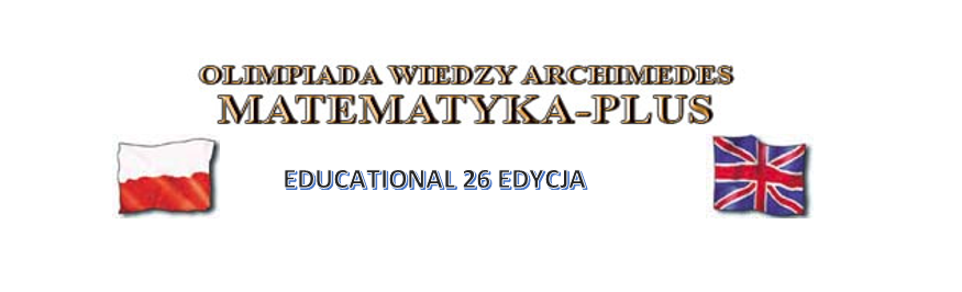 Olimpiada Wiedzy Archimedes Matematyka Plus 26 Edycja