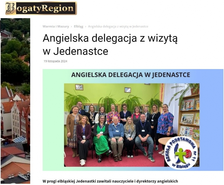 Angielska delegacja z wizytą w Jedenastce 