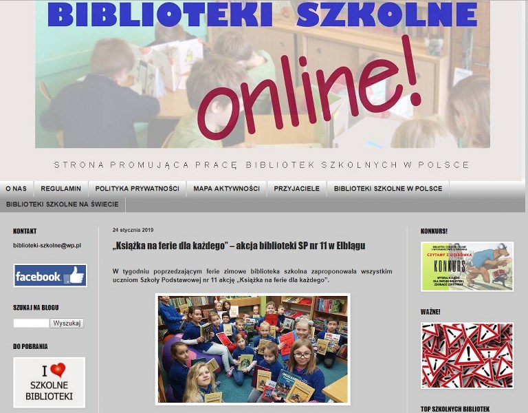 „Książka na ferie dla każdego” – akcja biblioteki SP nr 11 w Elblągu